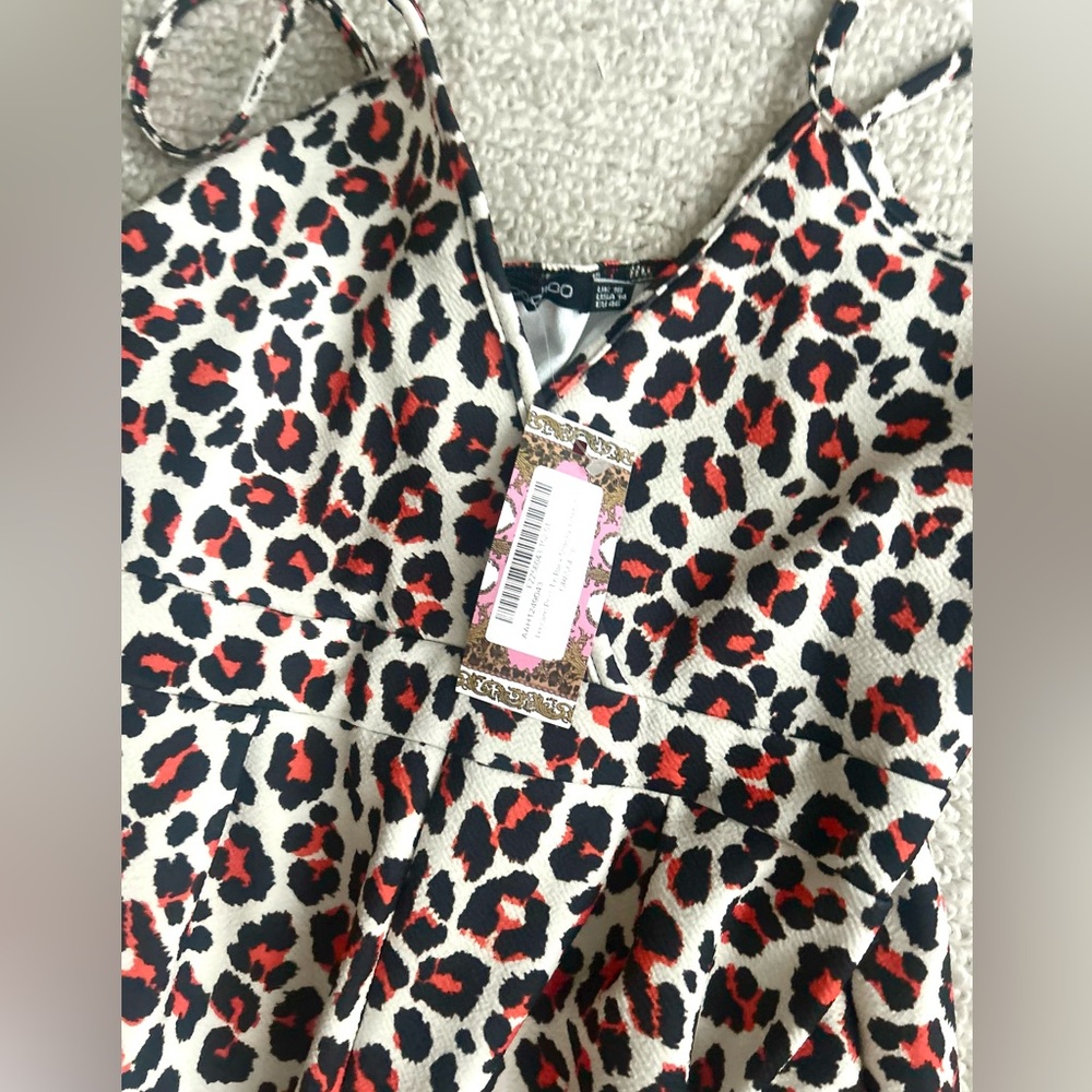 Leopard strappy jumpsuit